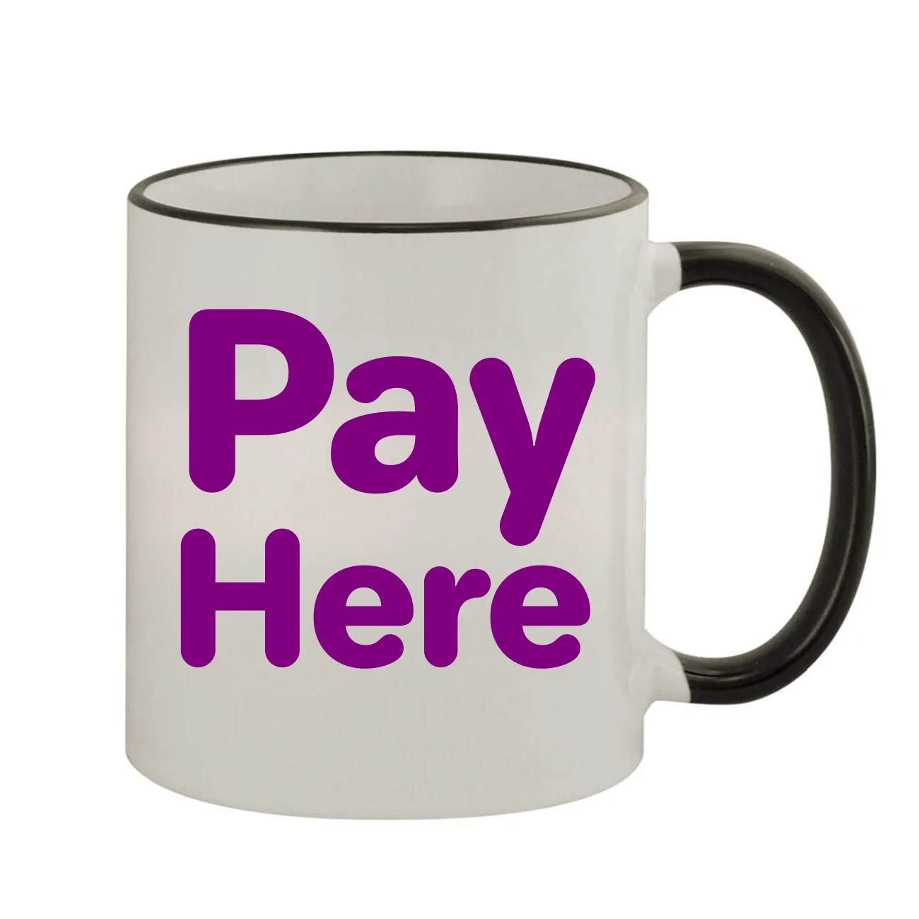 Pay
Here Colored Handle Coffee Mug