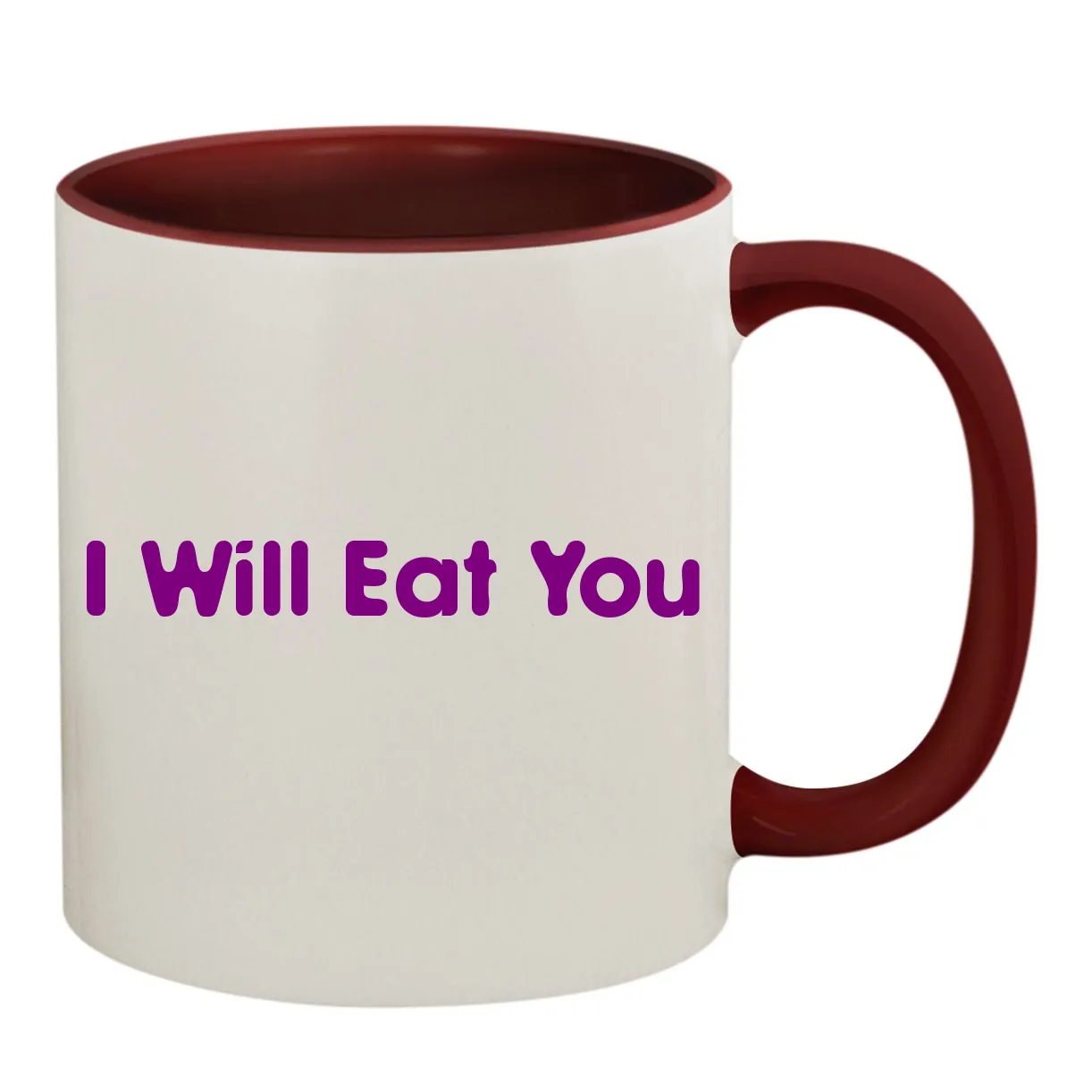 I Will Eat You Colored Inner & Handle Mug