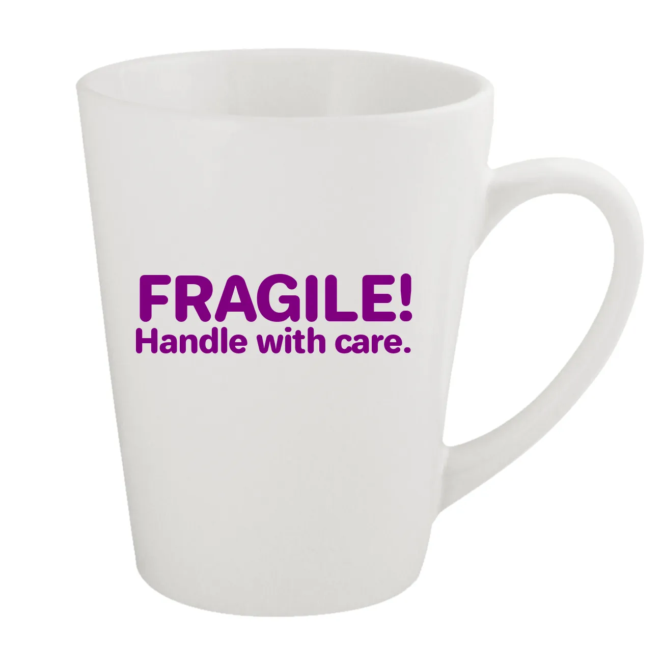 FRAGILE!
Handle with care. Latte Mug