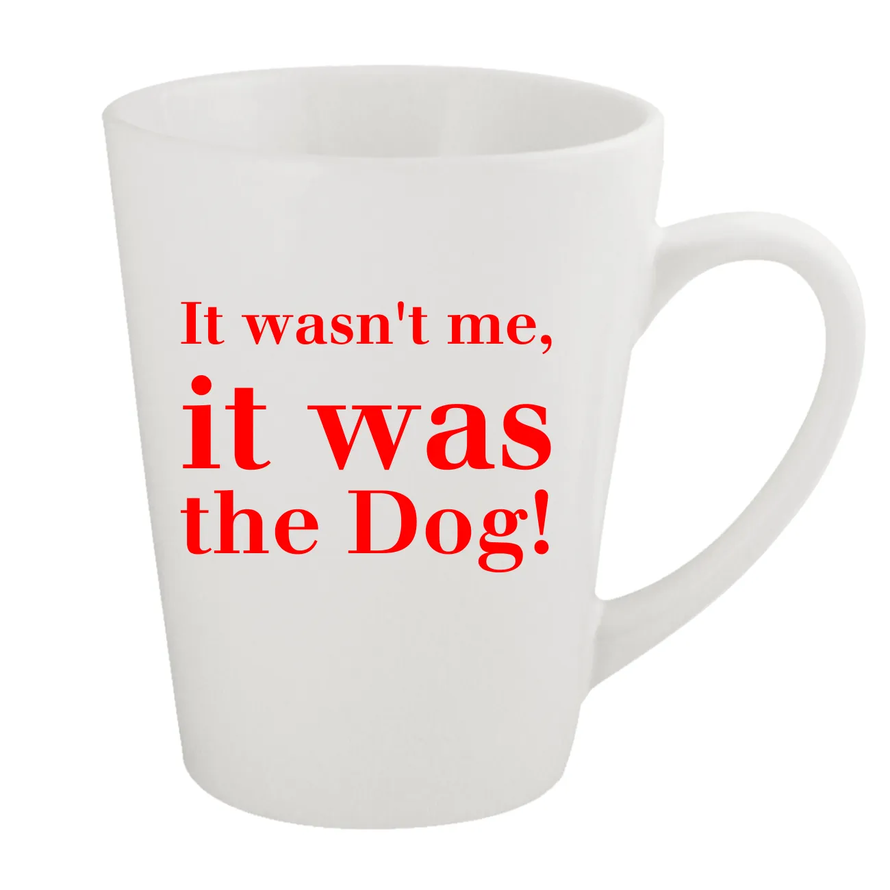 It wasn't me,
it was
the Dog! Latte Mug