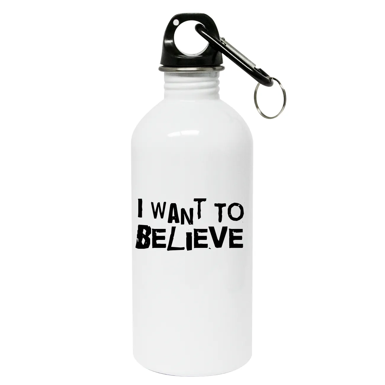 I Want To
Believe Water Bottle with Carabiner